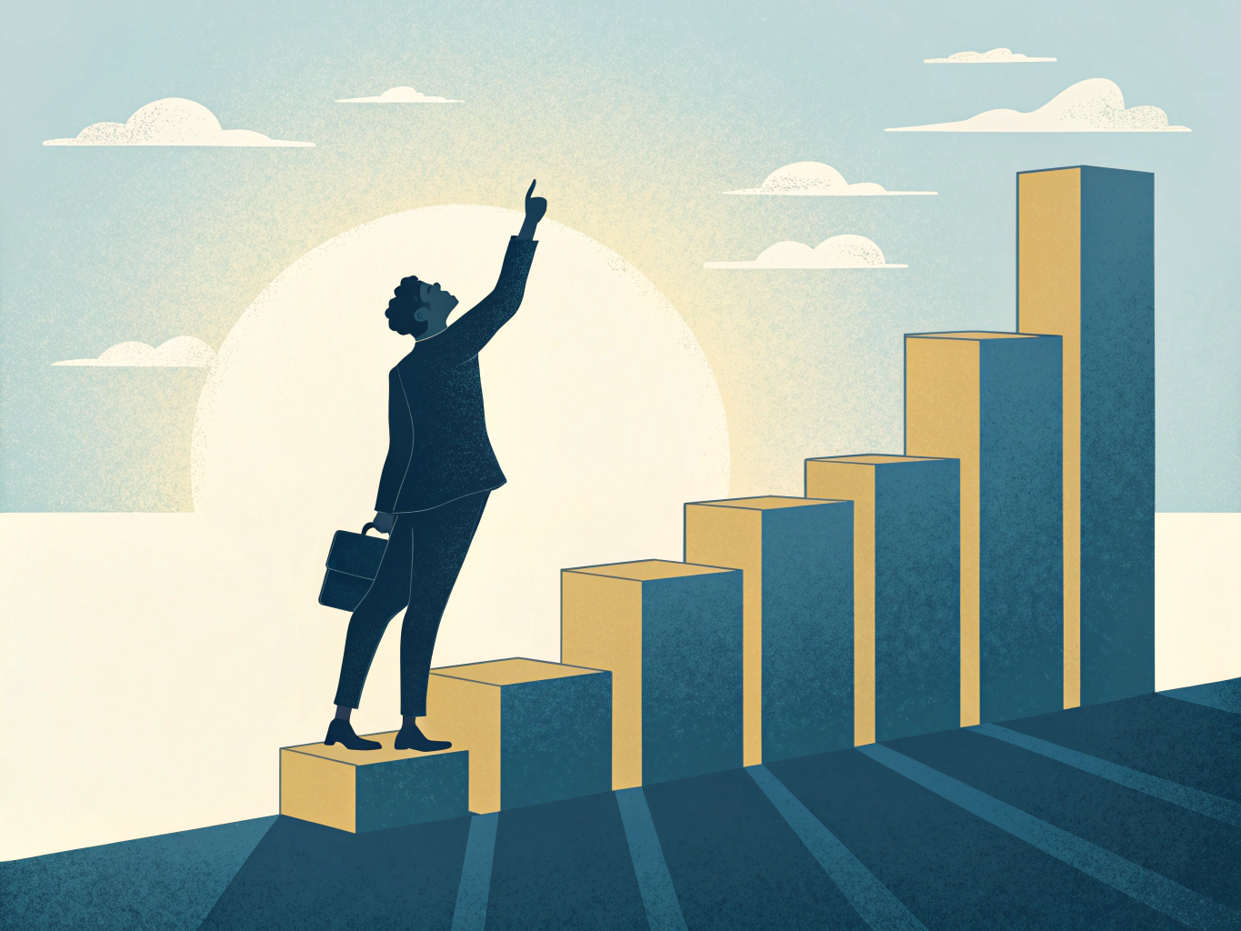 Illustration av progression och utveckling inom studier