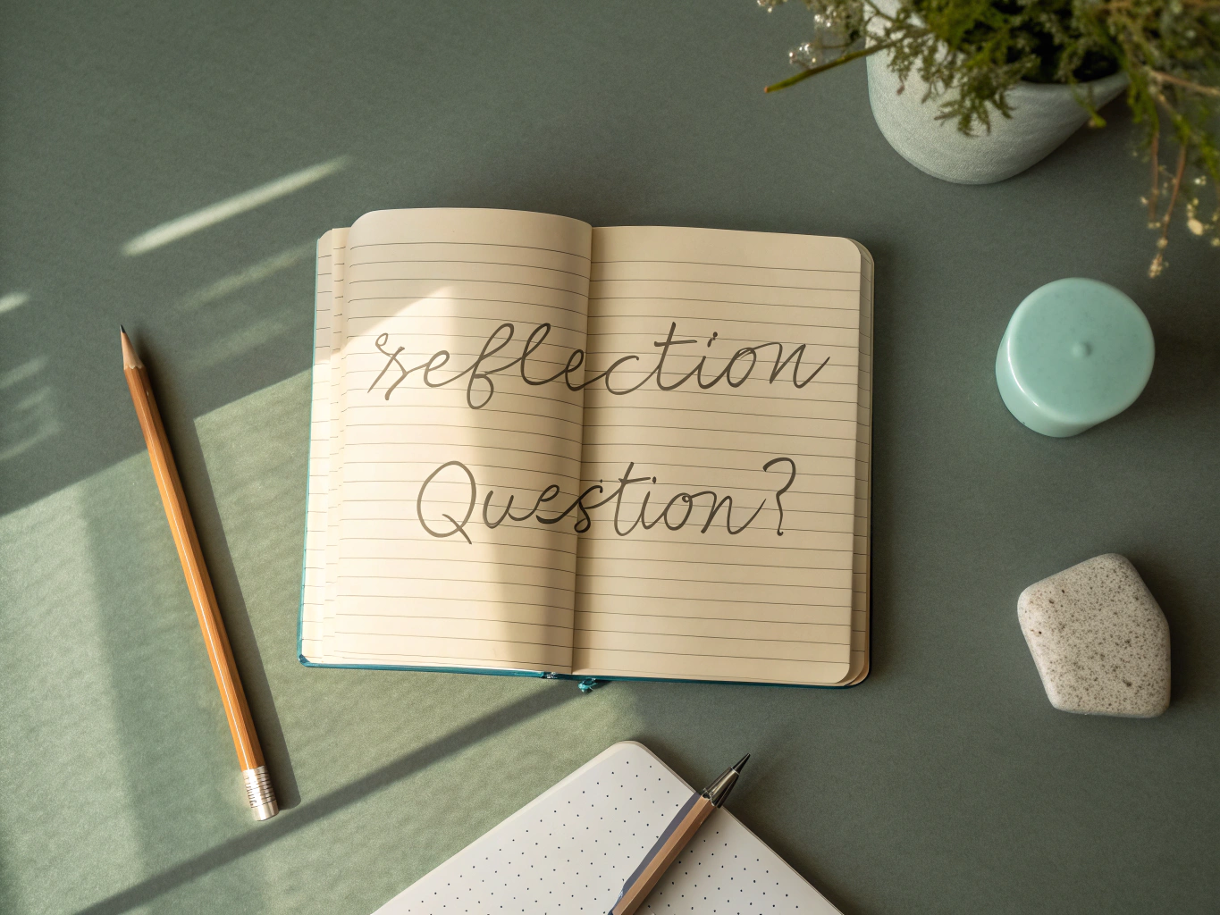 Självutvärdering notebook med reflektionsfrågor för bättre studieresultat