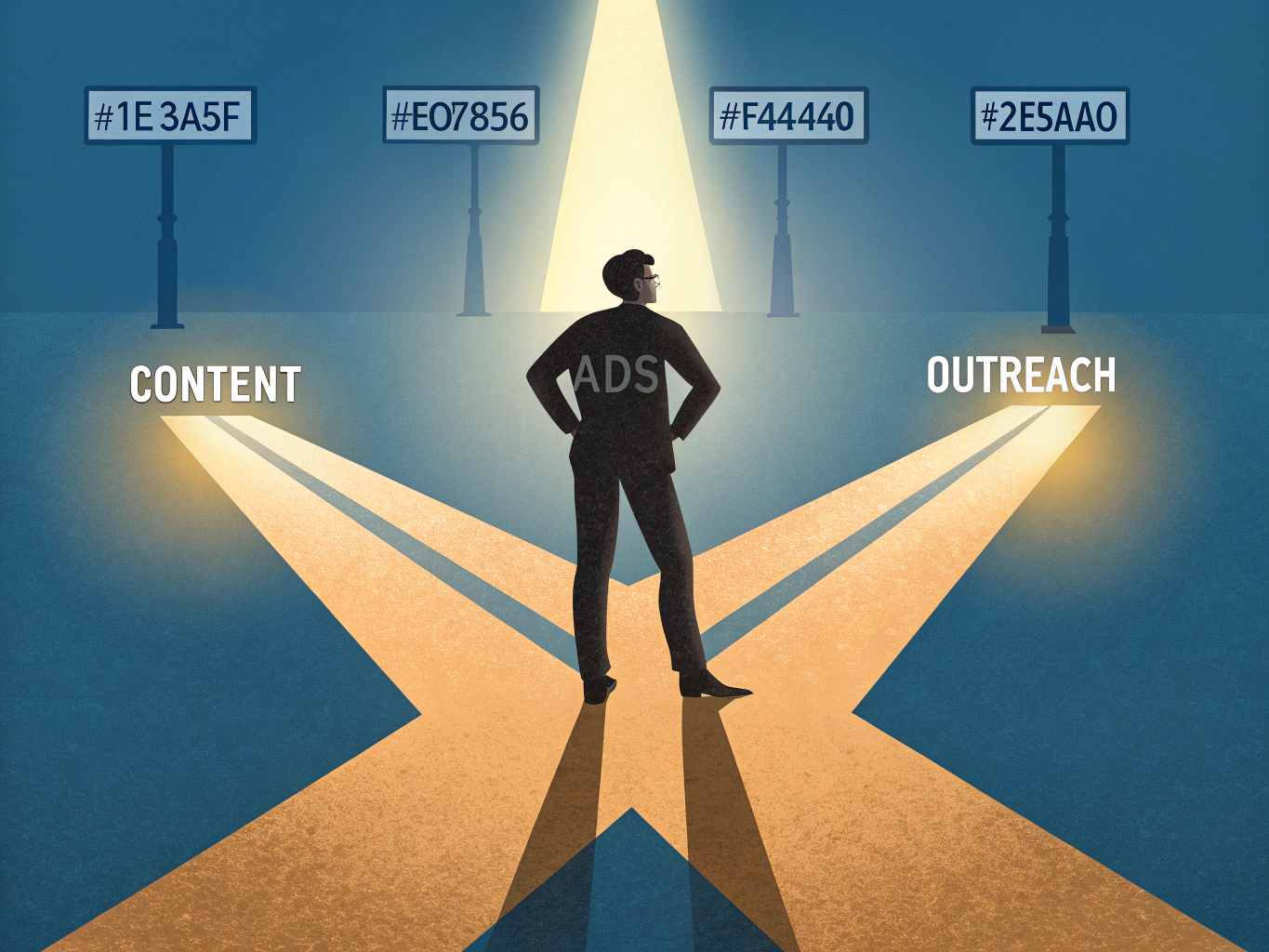 LinkedIn lead generation strategy roadmap showing multiple pathways to success