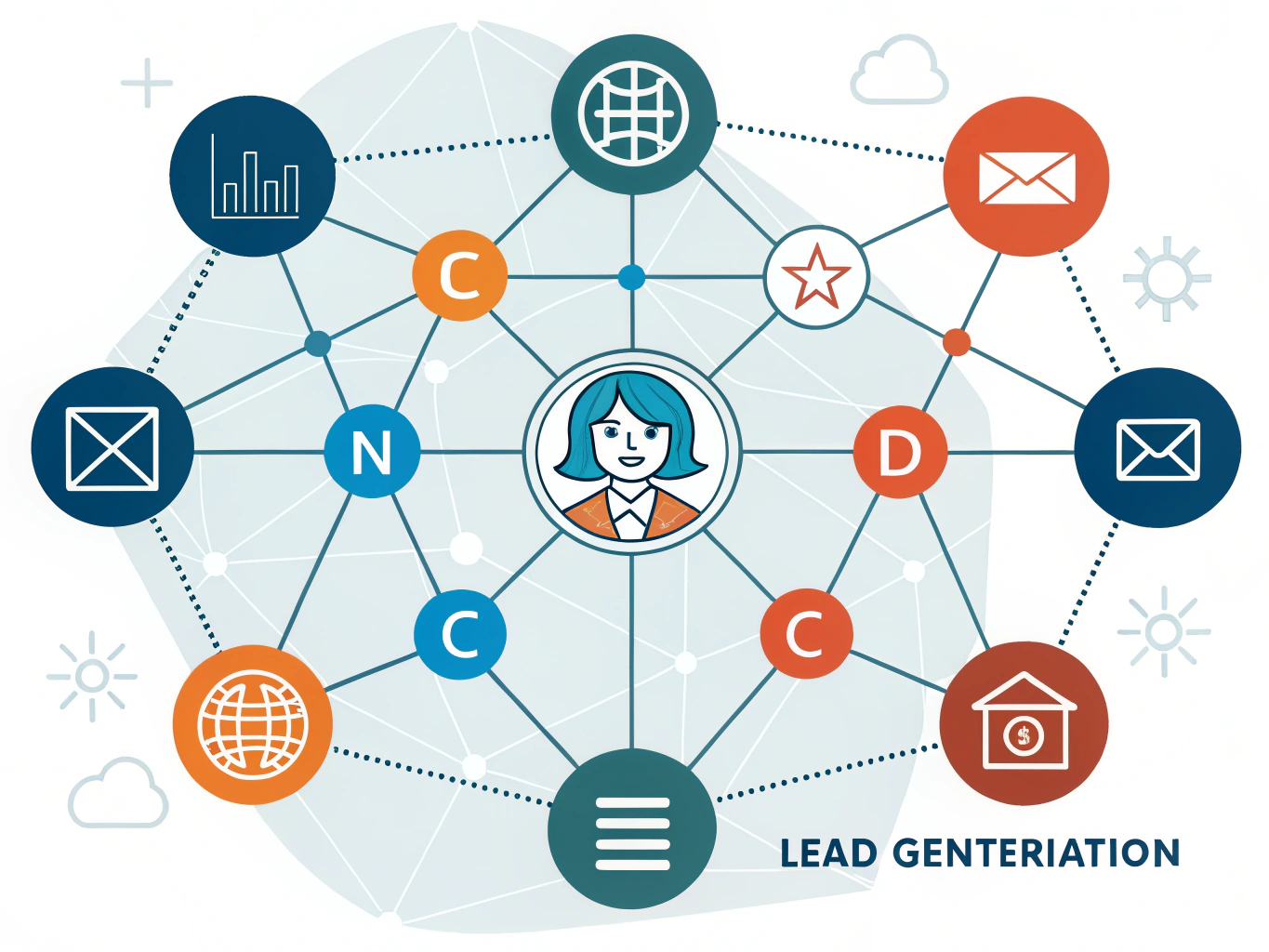 Omnichannel LinkedIn lead generation strategy showing multiple touchpoints and targeting methods