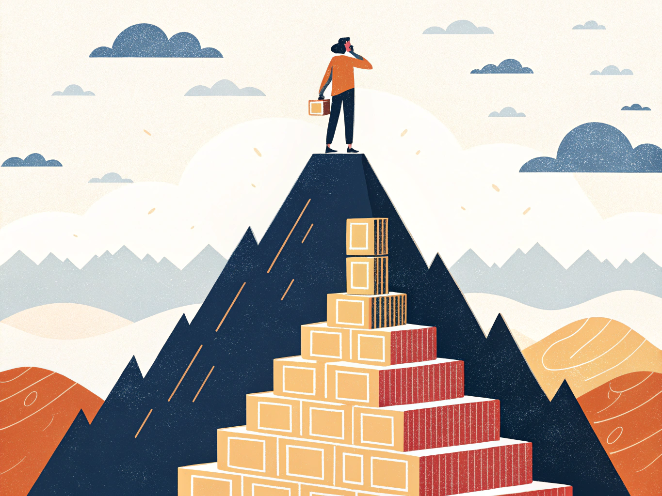Ecommerce SEO success represented as reaching the summit of search rankings