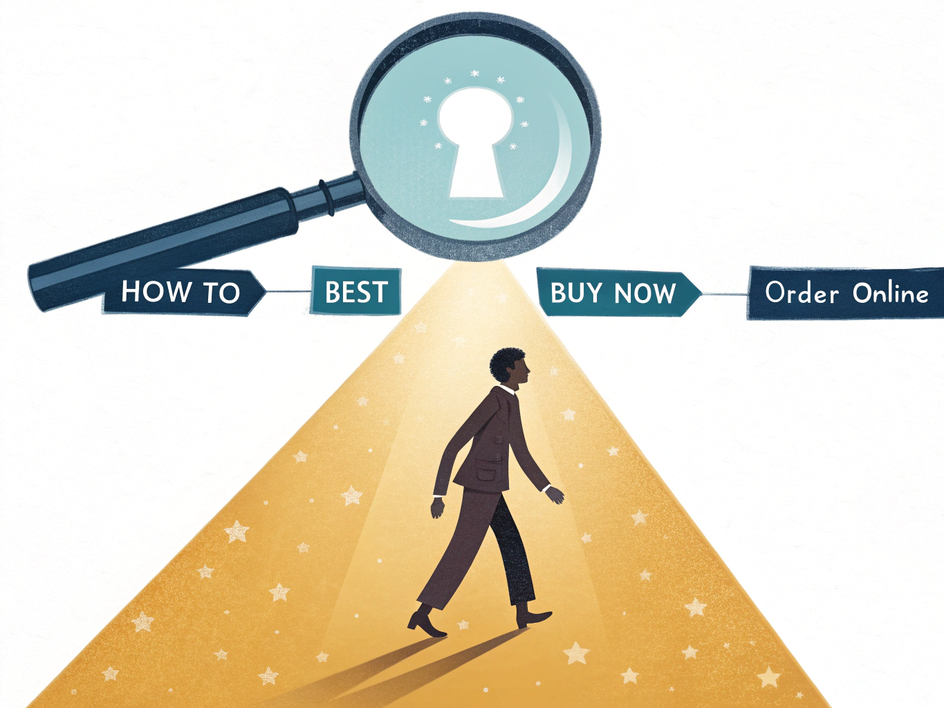 Keyword research journey from informational to high-intent transactional searches