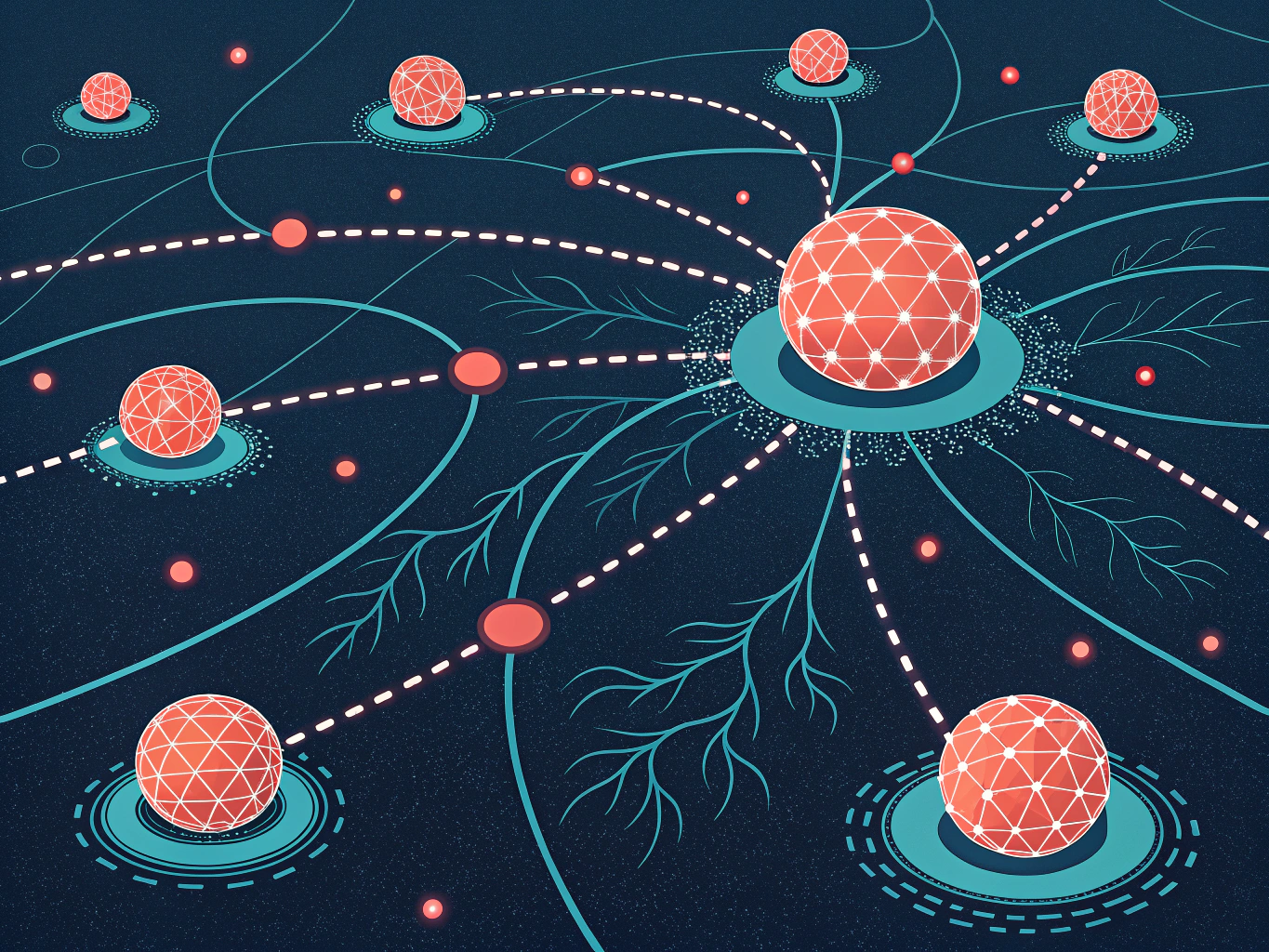 Adaptive optimization system showing real-time data connections and continuous learning