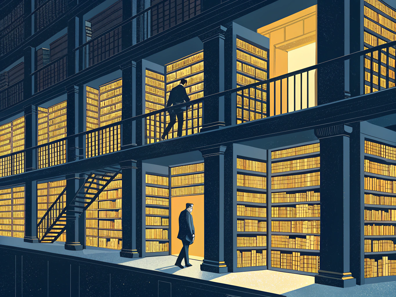 Rare books glowing in library representing inverse document frequency concept