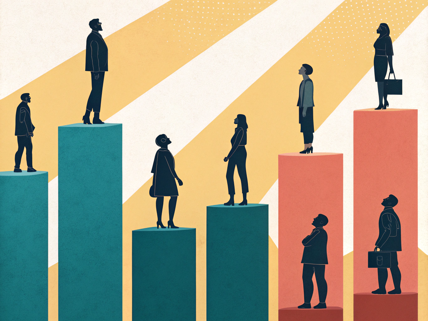 Diverse professionals at different career levels and industries showcasing varied paths to LinkedIn success