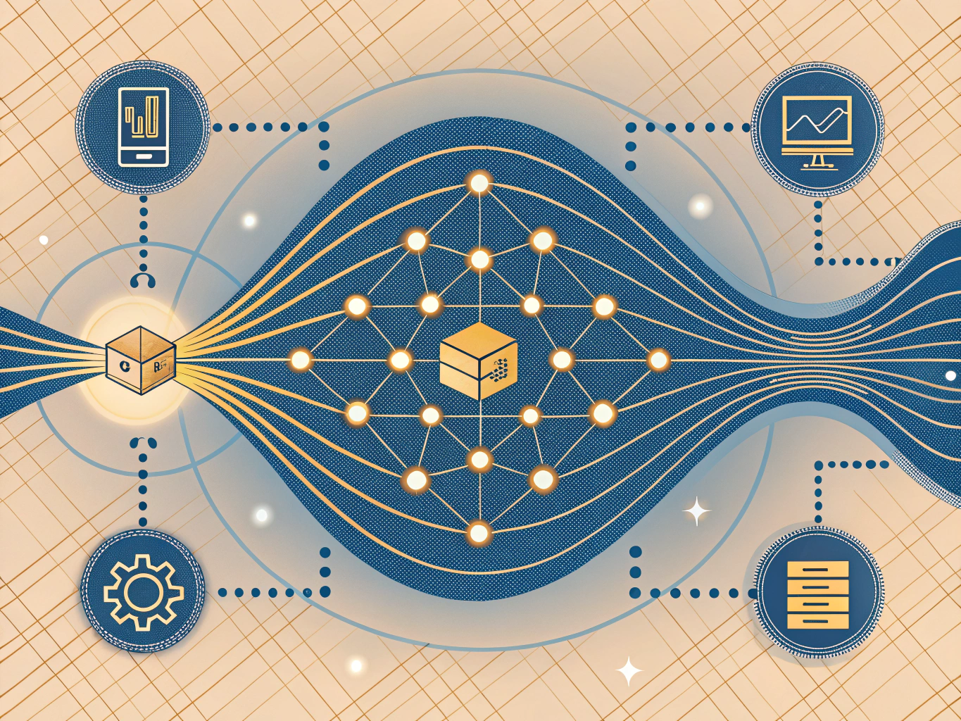 AI algorithm processing keywords into optimized title tags