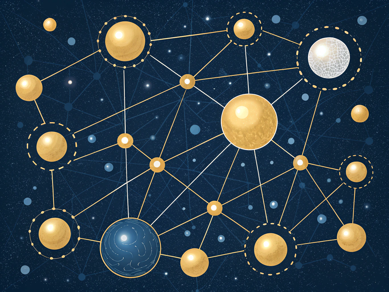 Visualization of interconnected backlinks forming a network of authority and trust
