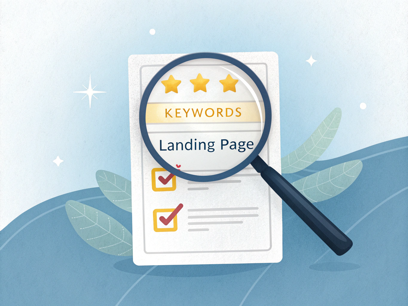 Search intent optimization for landing pages