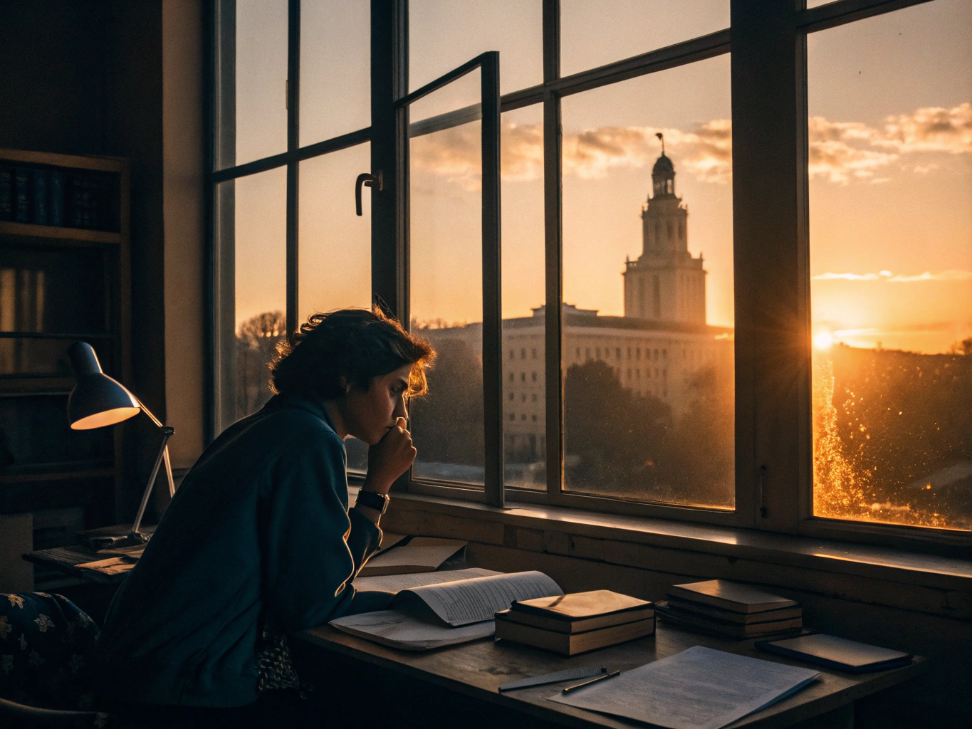 Student studerar för högskoleprovet med framtidsmål i sikte