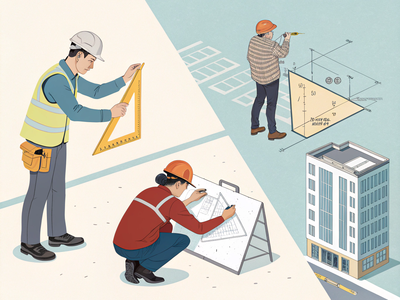 Pythagoras sats praktiska tillämpningar inom byggteknik, kartografi och arkitektur