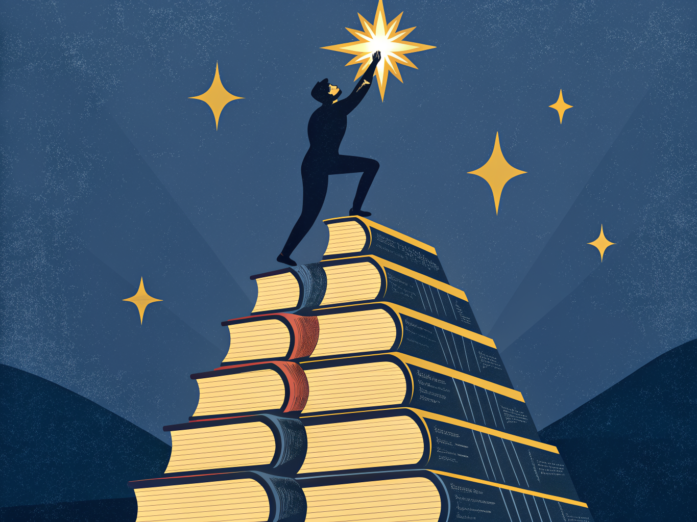 Illustration av läsförståelse som en resa mot framgång på högskoleprovet