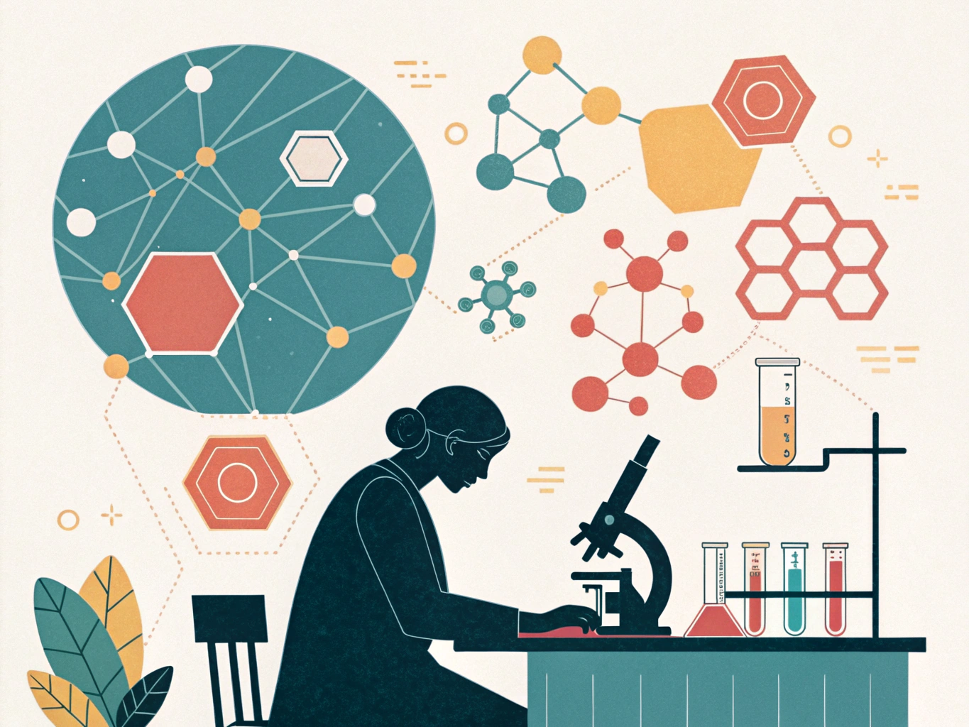 Biomedicinsk analytiker arbetar med avancerad medicinsk teknik i laboratorium