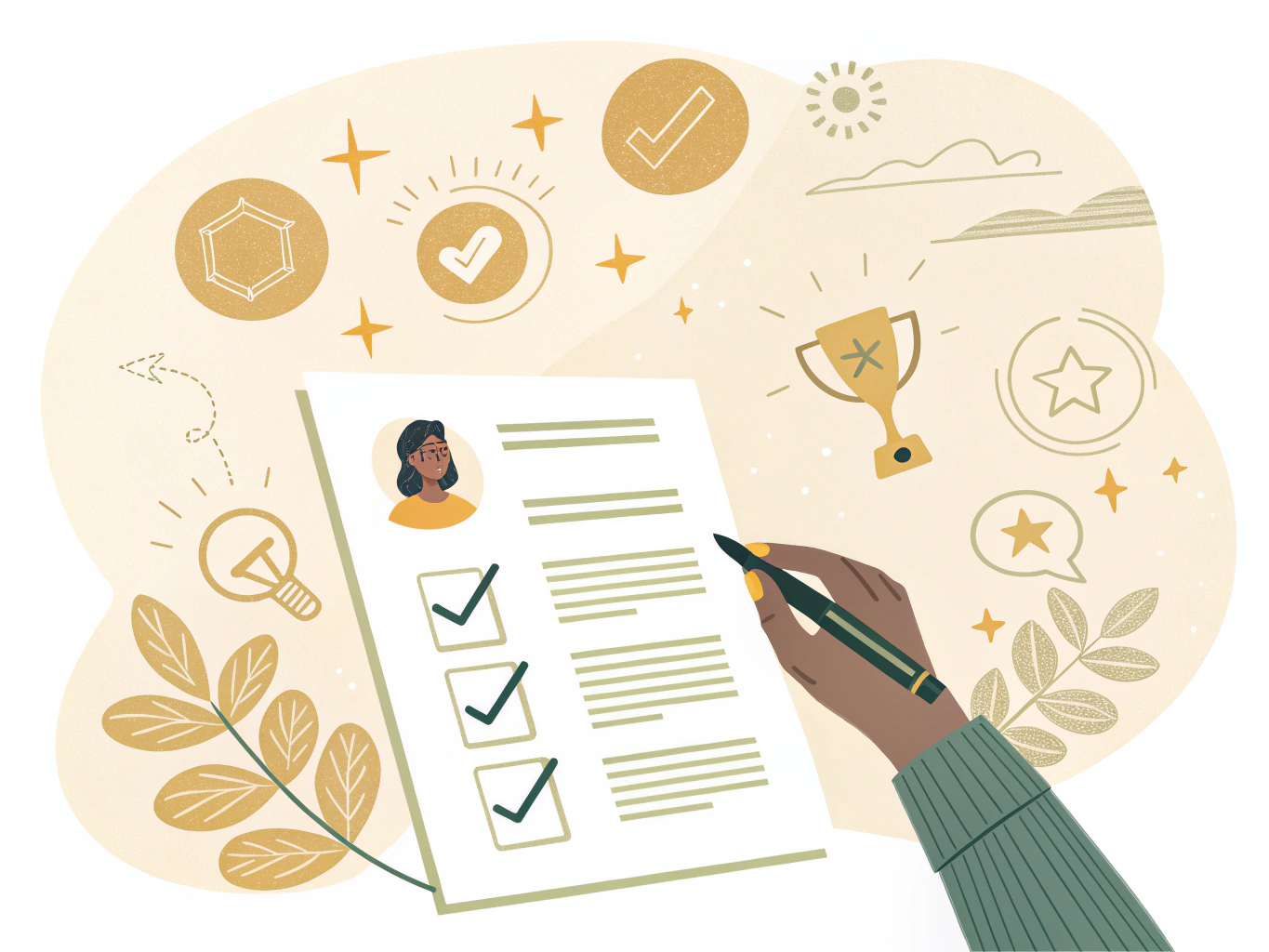 Fylla CV-mall med kraftfull innehål och resultat