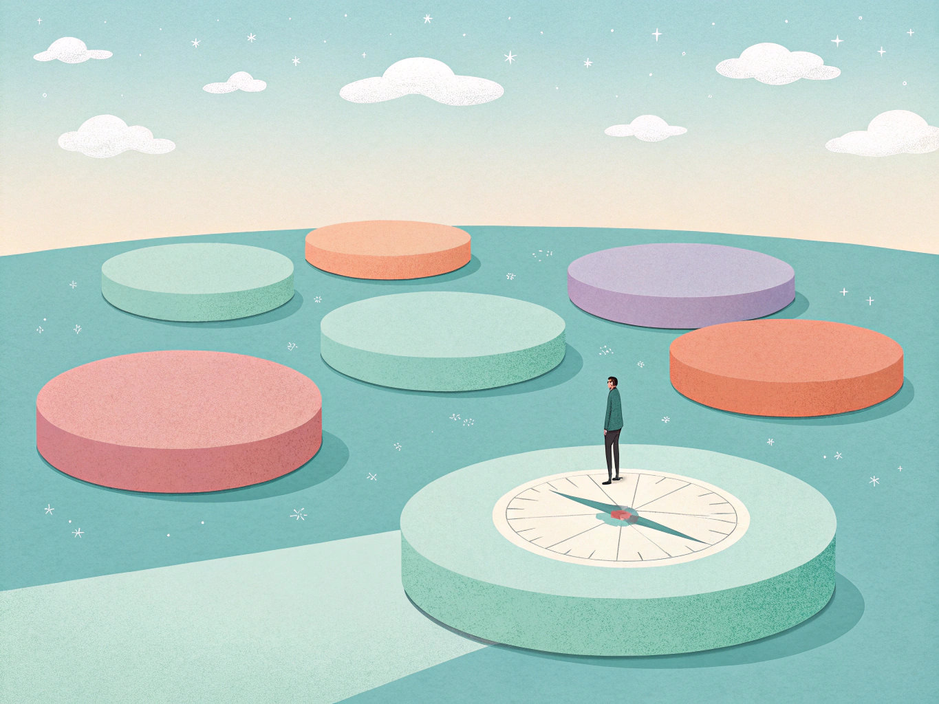 Illustration av cirkelns geometriska struktur och omkrets-koncept