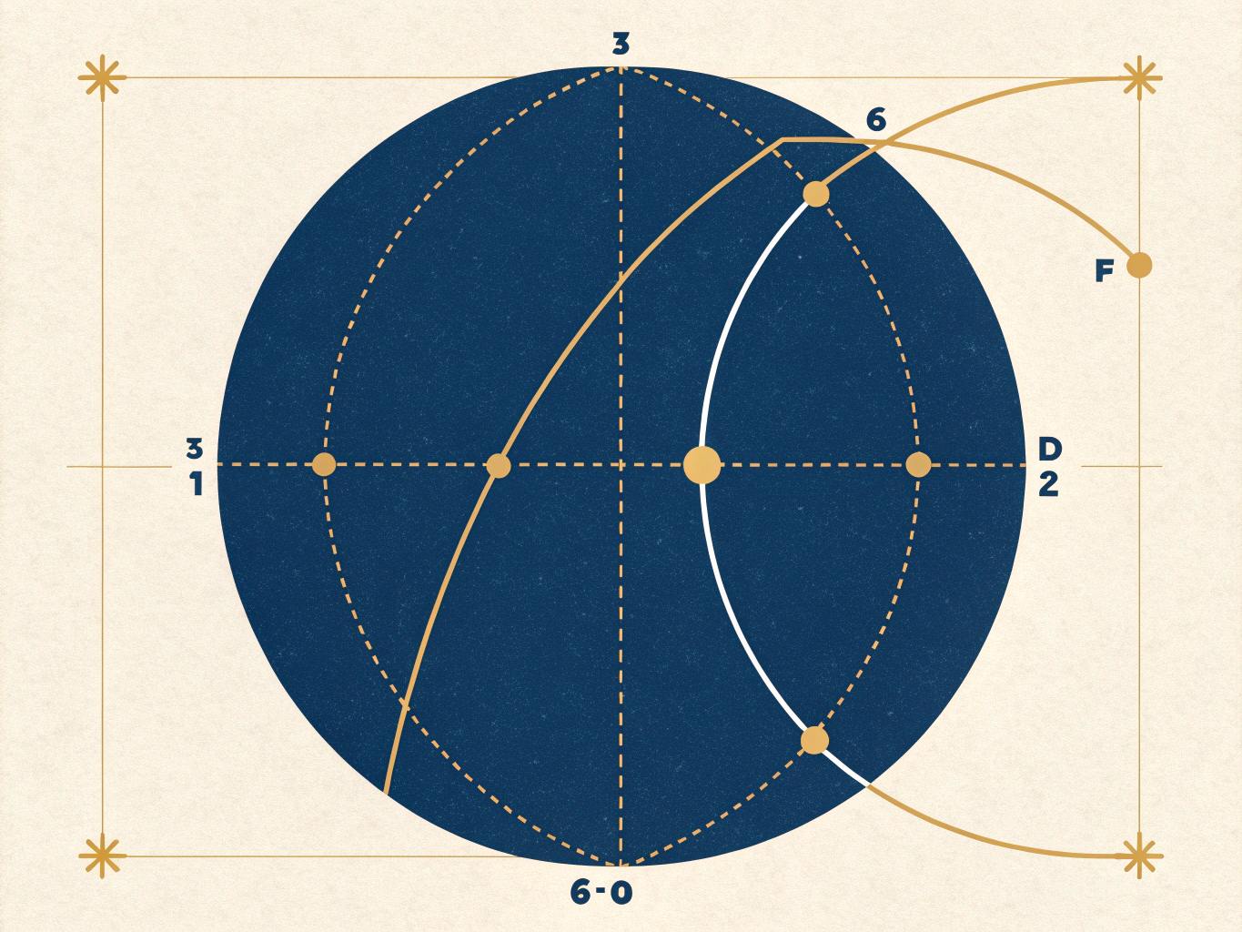 Cirkelns omkrets visualiserad med mätlinje runt ytterkanten