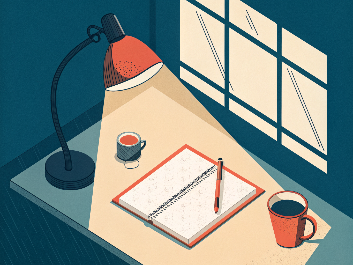 Välorgan studiearbetsplats med bra ljus och minimal distraktioner