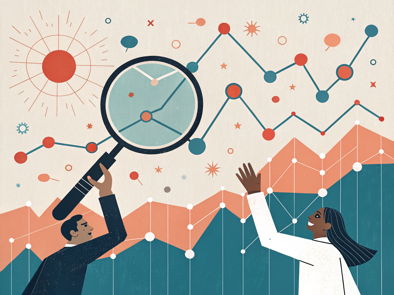 Illustration av att söka och analysera antagningsstatistik