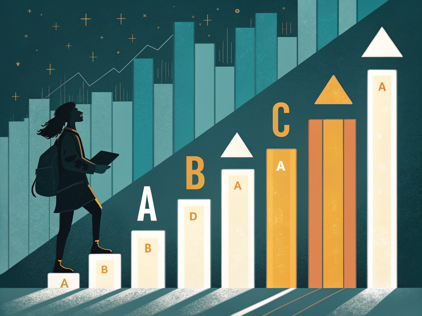 Merit räknare och gymnasiepoäng beräkning illustration