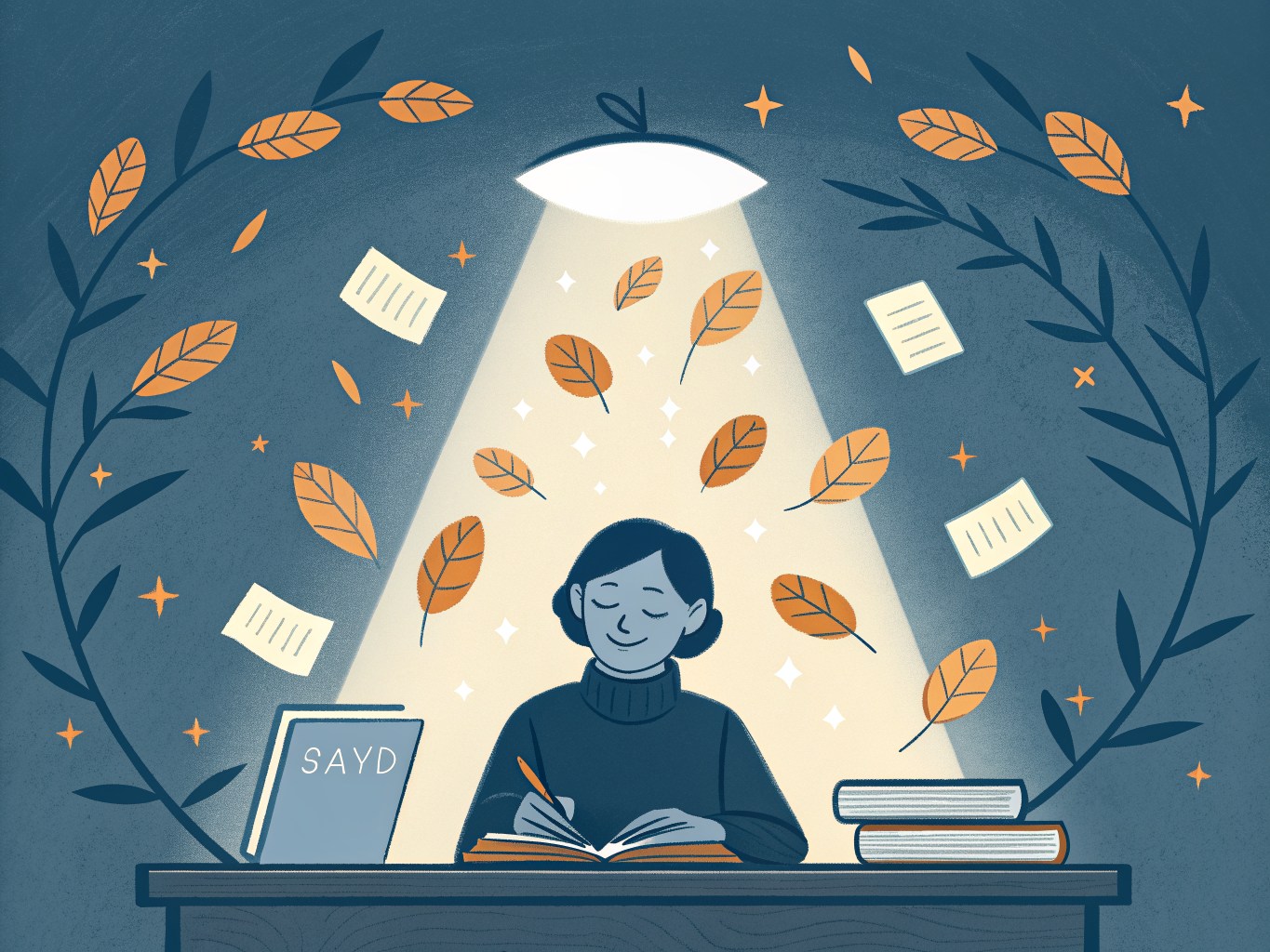 Illustration av en student som börjar sin allmänbildningsresa