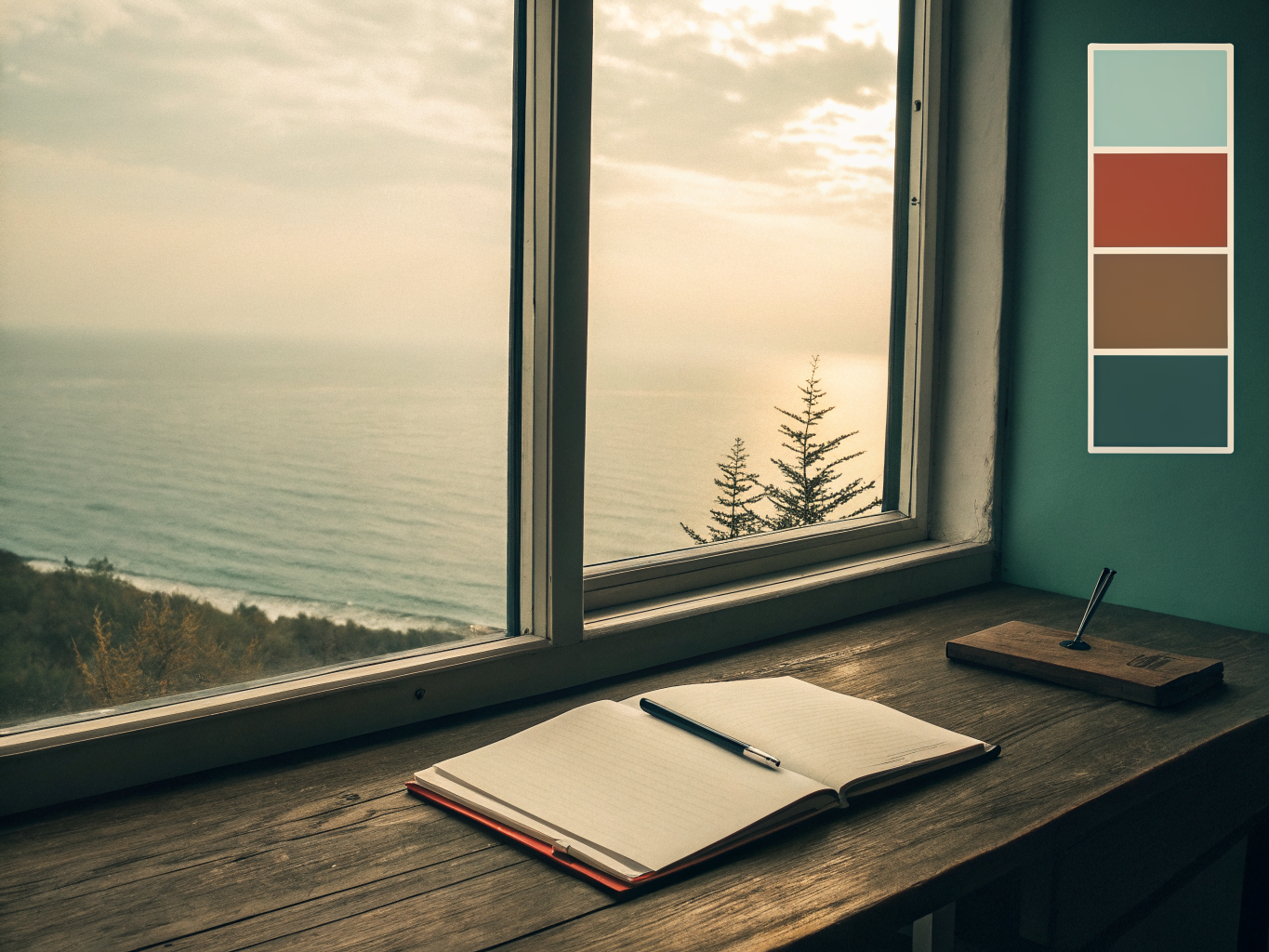 En lugn studieomgivning med fokus och minimal distraktioner