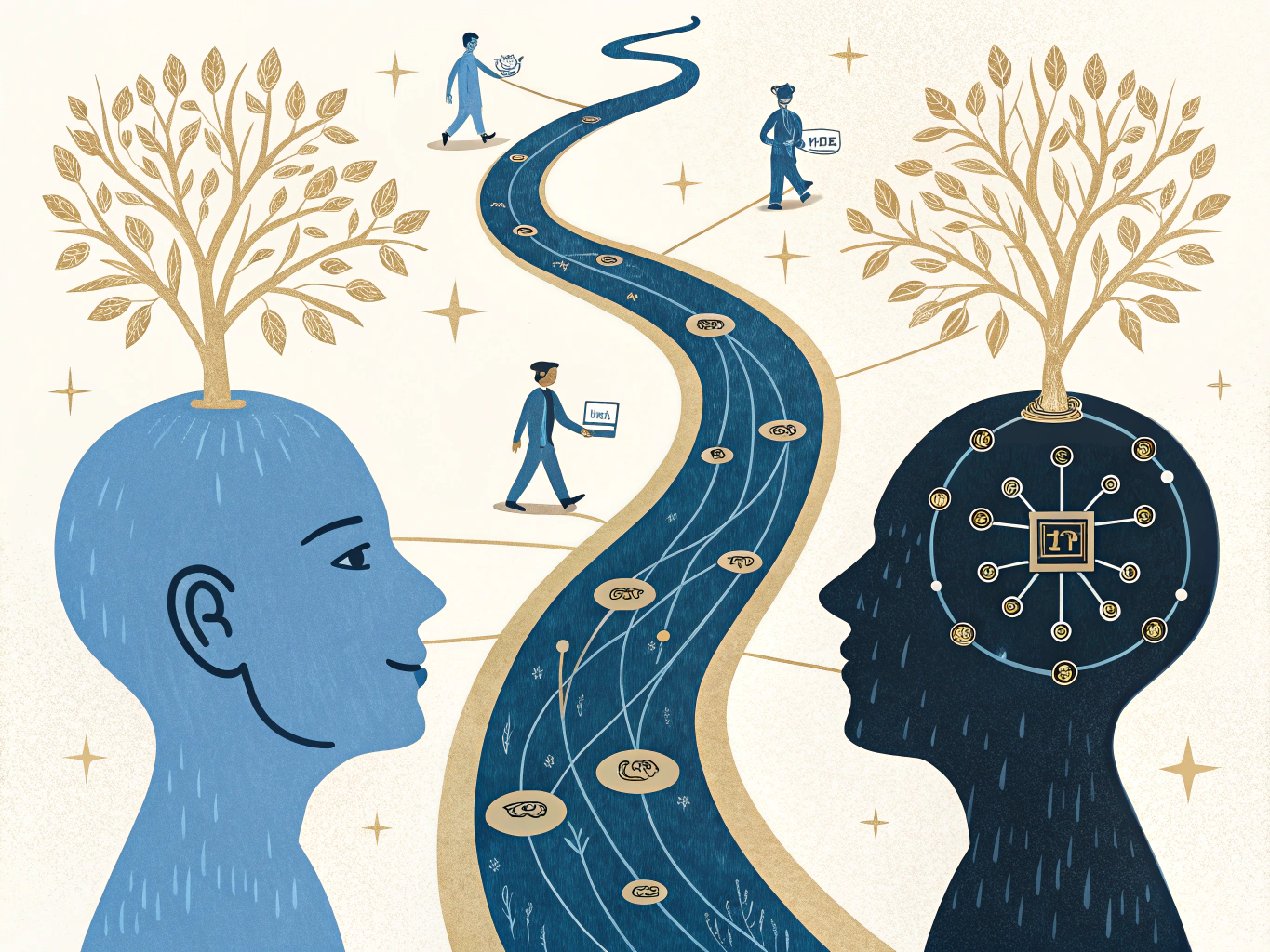 Illustration showing how content serves both traditional search users and AI systems simultaneously