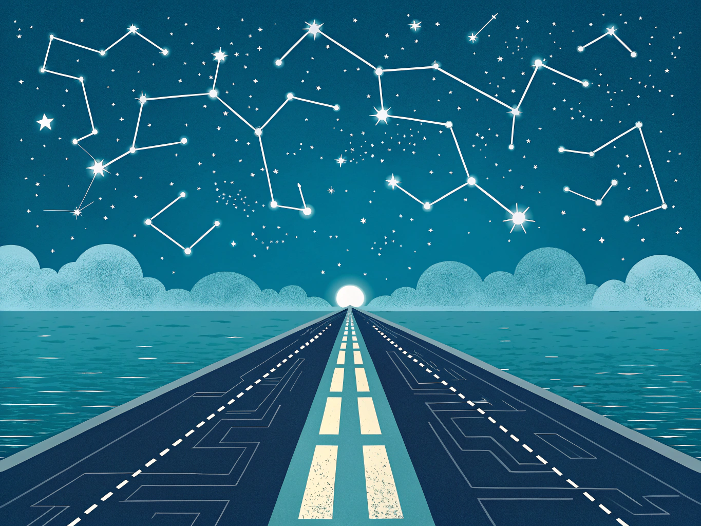 Forward-looking visualization of multiple AI-powered search paths and opportunities ahead