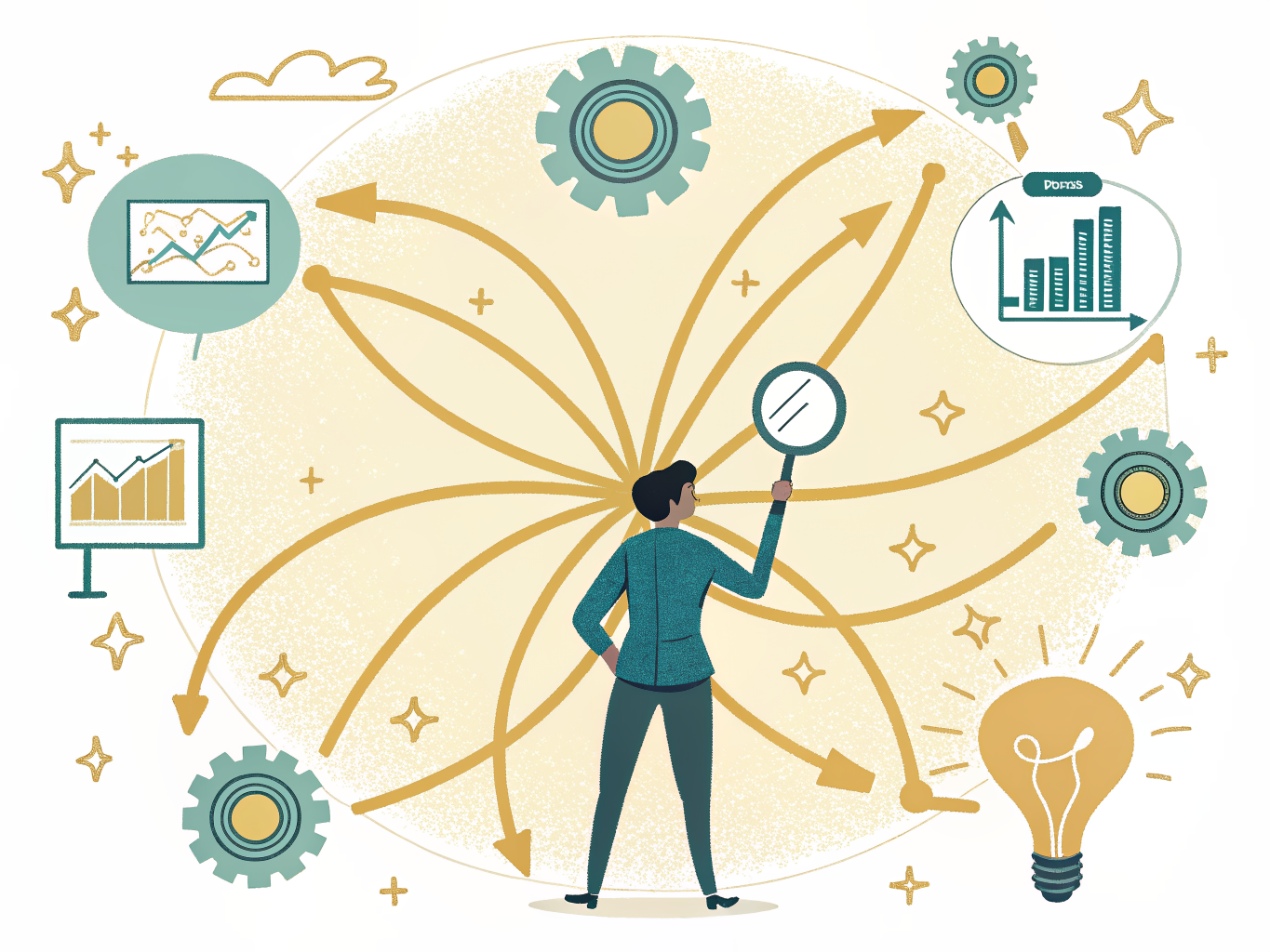 Illustration of implementing intelligent SEO tools into a marketing workflow