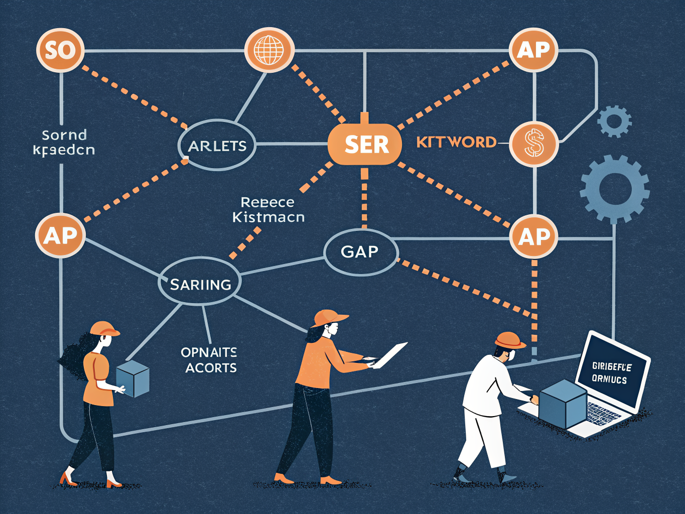 AI-powered SEO workflow automation connecting multiple tools and tasks seamlessly