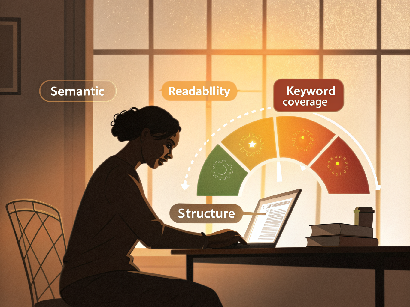 Real-time AI content scoring and optimization during writing