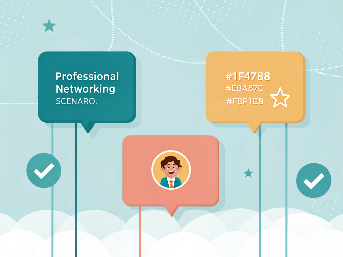 Three different LinkedIn connection request templates showing variations
