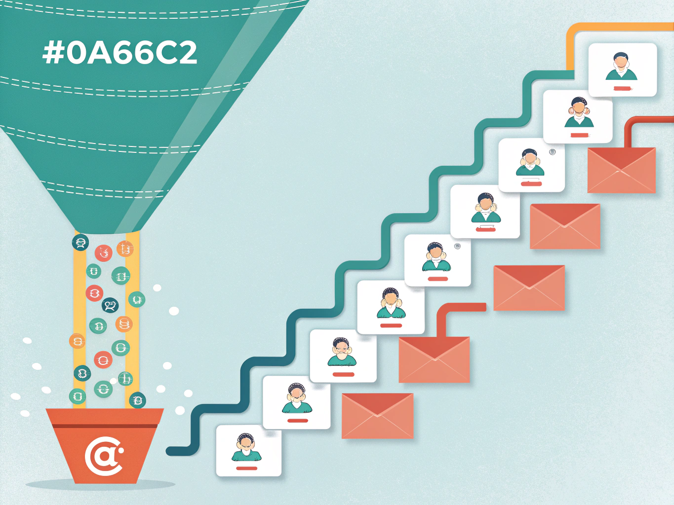 LinkedIn message sequence automation workflow showing multi-step campaign flow