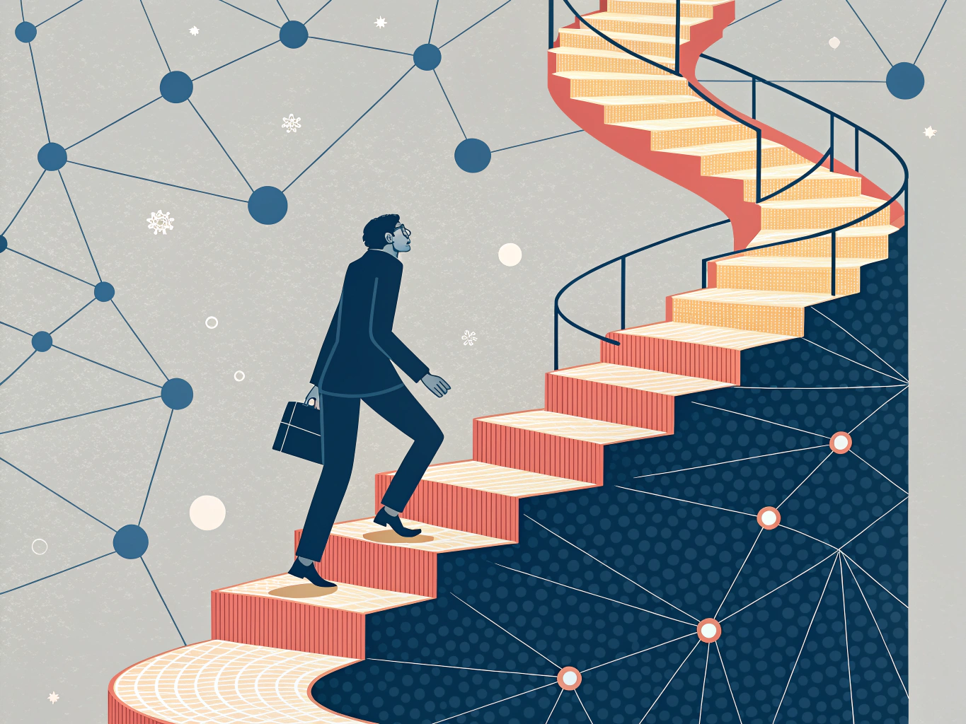 LinkedIn influencer marketing growth and professional development illustration