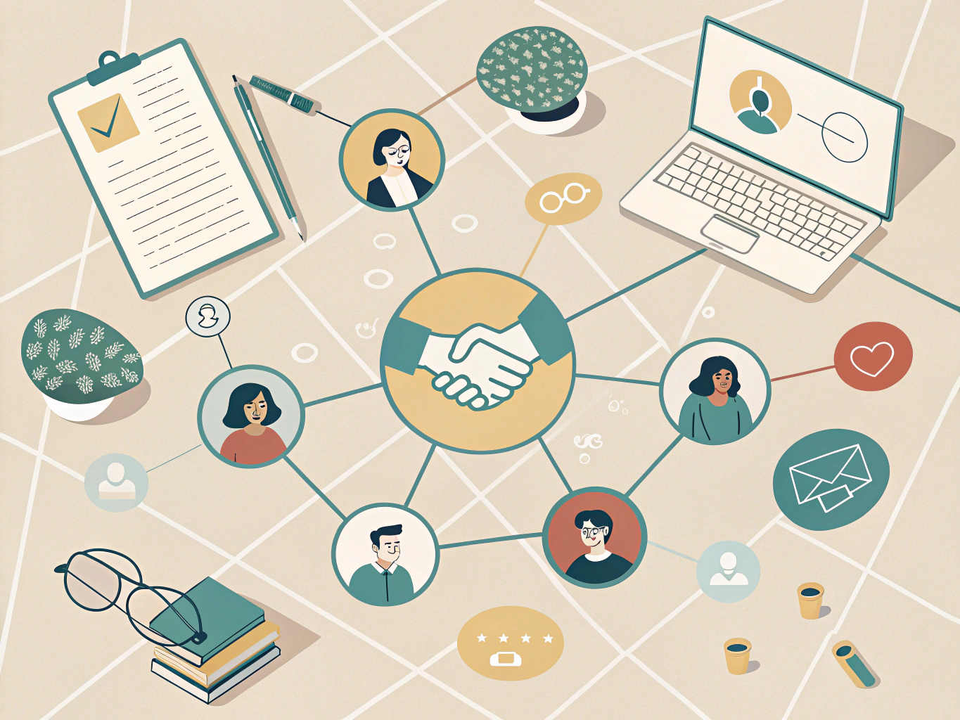 LinkedIn influencer partnership strategy framework illustration