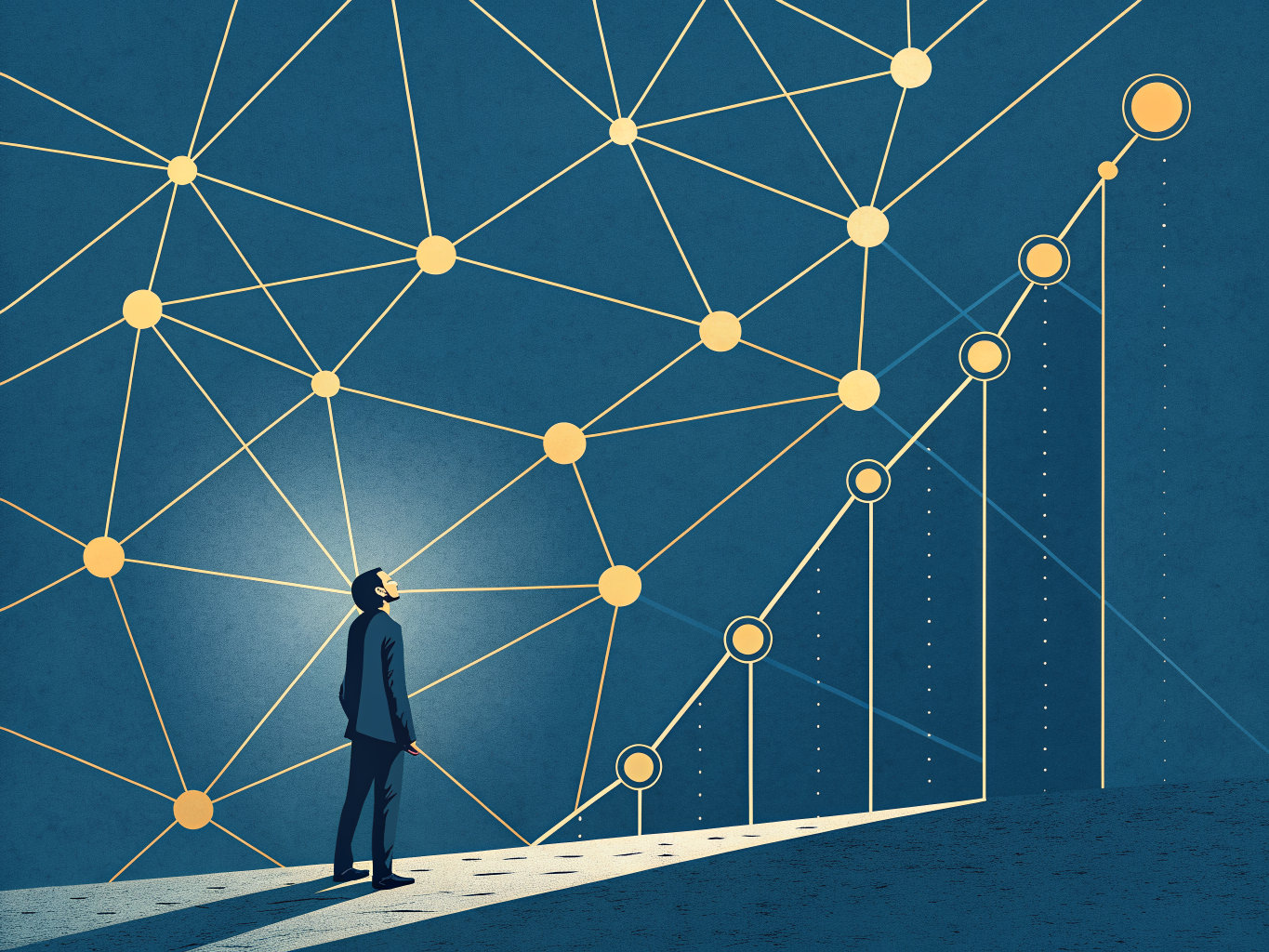 LinkedIn messaging strategy showing network growth and professional connections