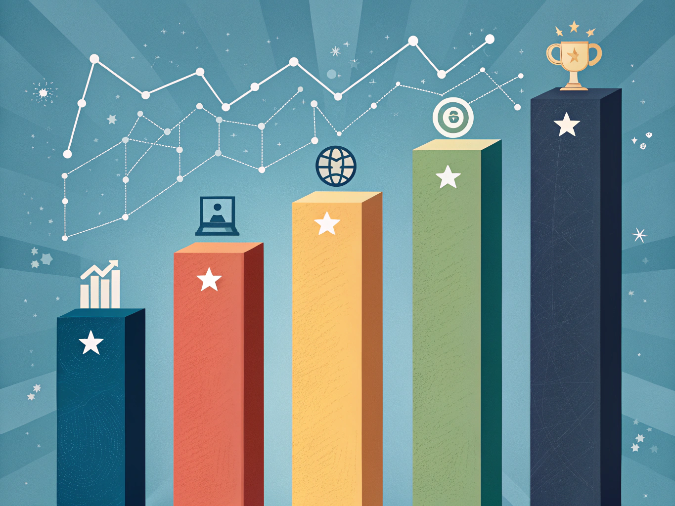Content strategy pillars showing five LinkedIn post types and engagement metrics