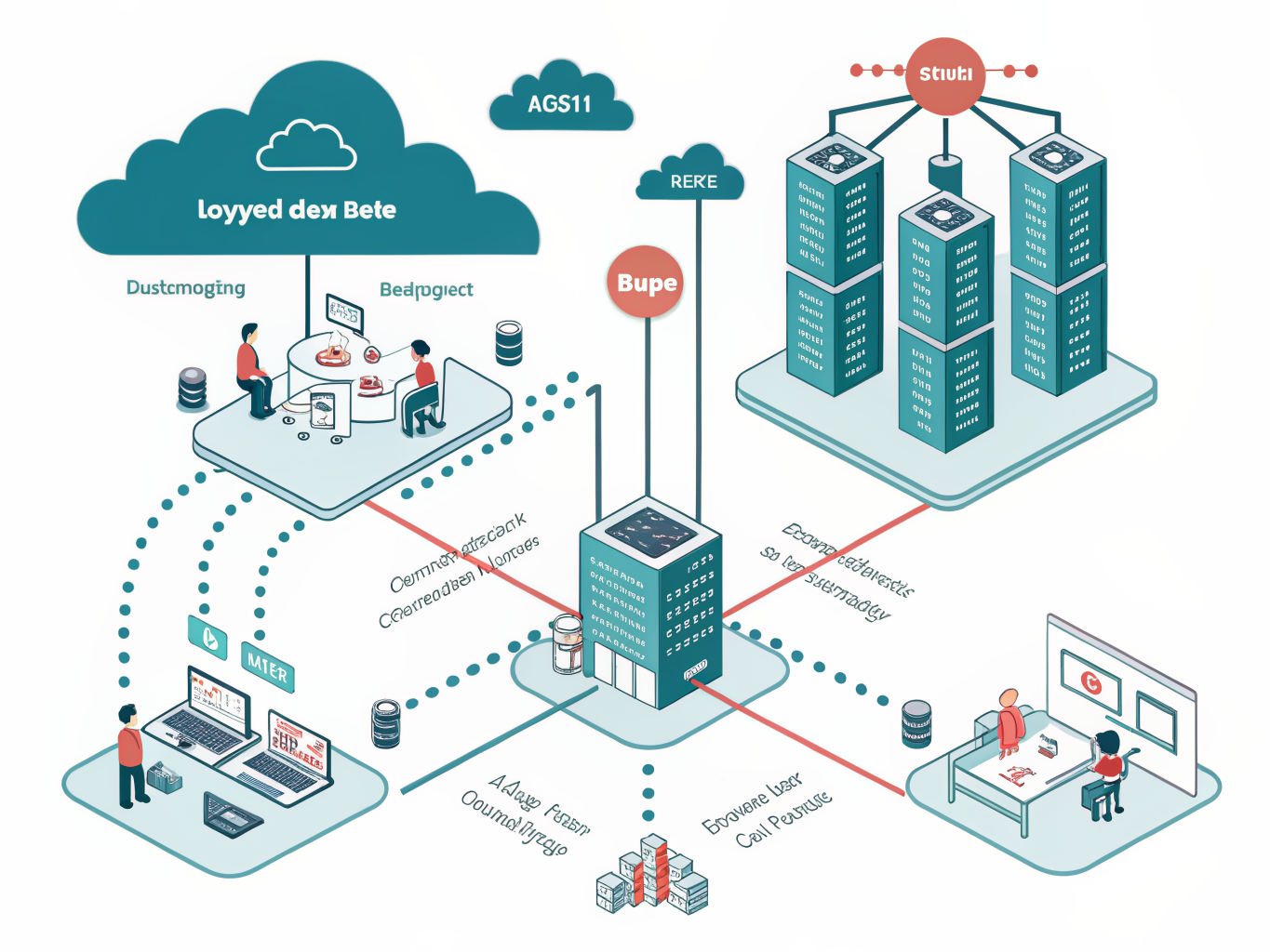 Enterprise data platform architecture showing hybrid cloud, on-premise, and edge integration