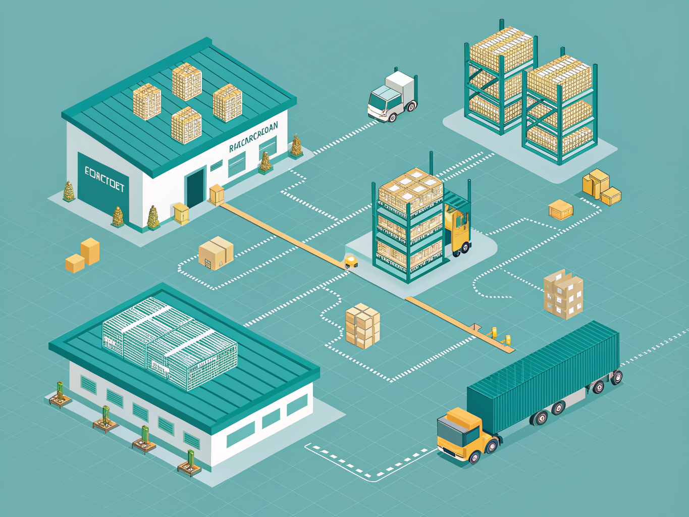 Optimized supply chain network showing transformation through data analytics