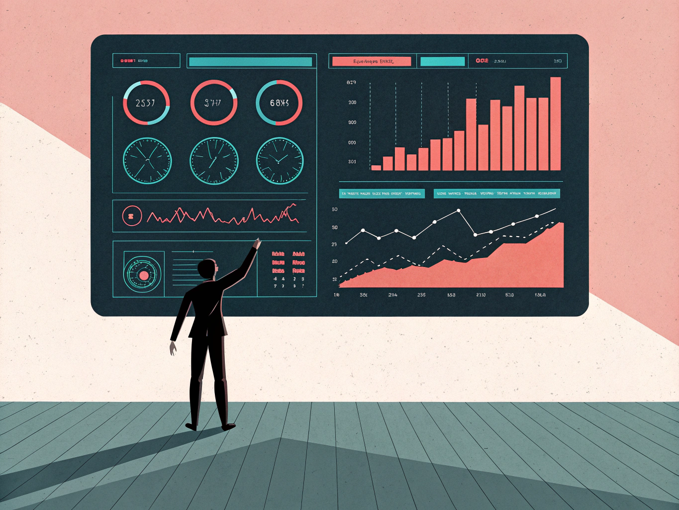 Real-time predictive maintenance analytics dashboard showing equipment health monitoring