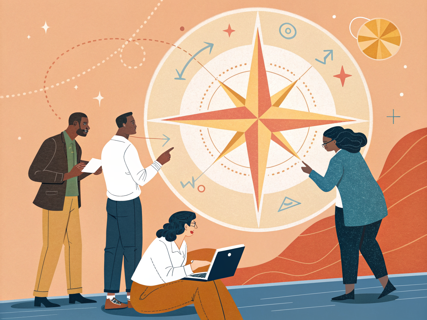 Cross-functional teams leveraging data analysis tools for organizational success