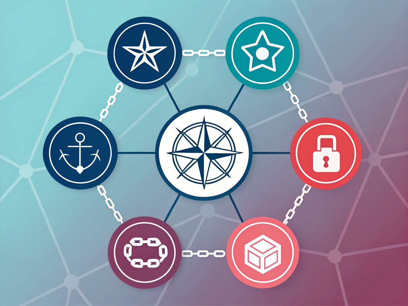 Five essential strategic analysis frameworks illustrated as interconnected analytical tools