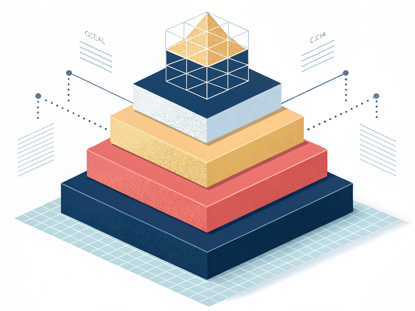 Modern data infrastructure architecture layers showing storage, processing, and governance components