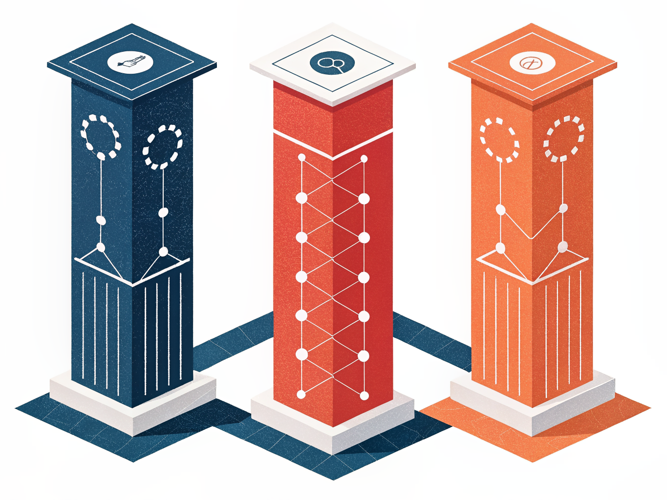 Three pillars of user journey analytics showing data collection, identity resolution, and visualization