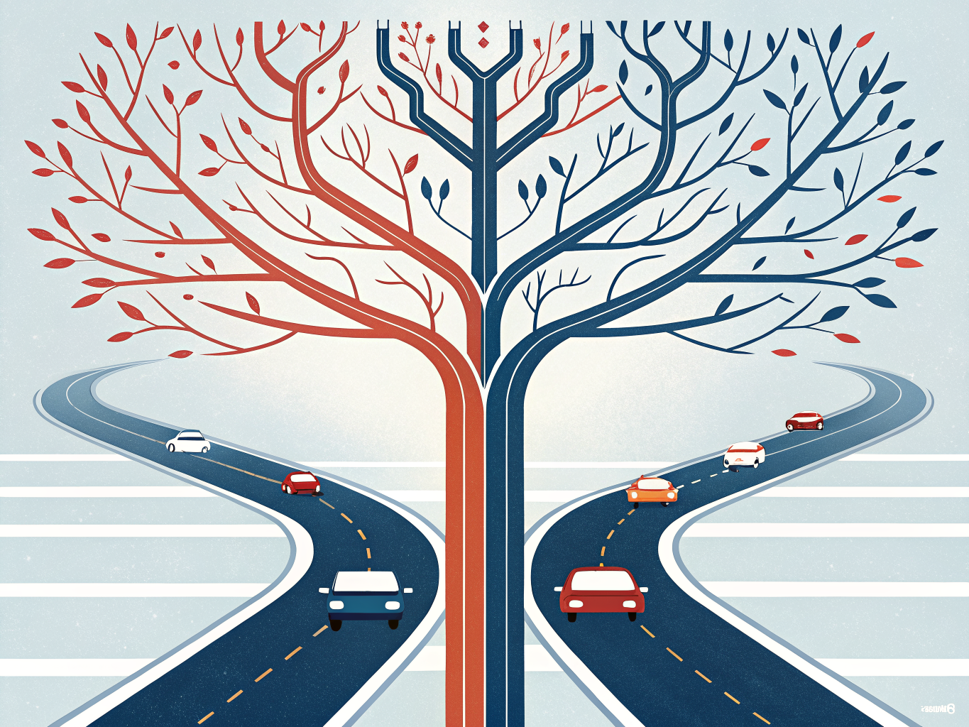 Funnel visualization showing multiple user journey paths with conversion rates