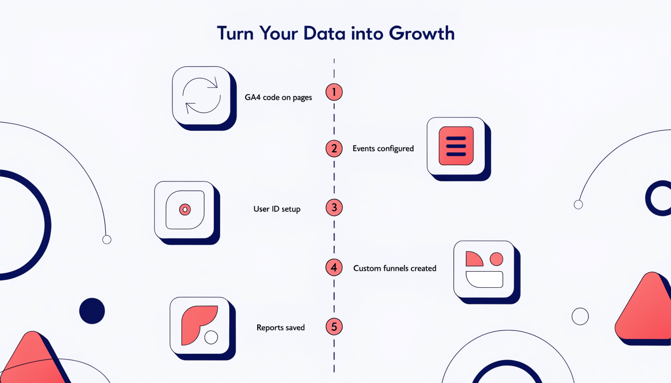 Five-step process for setting up Google Analytics 4 journey tracking