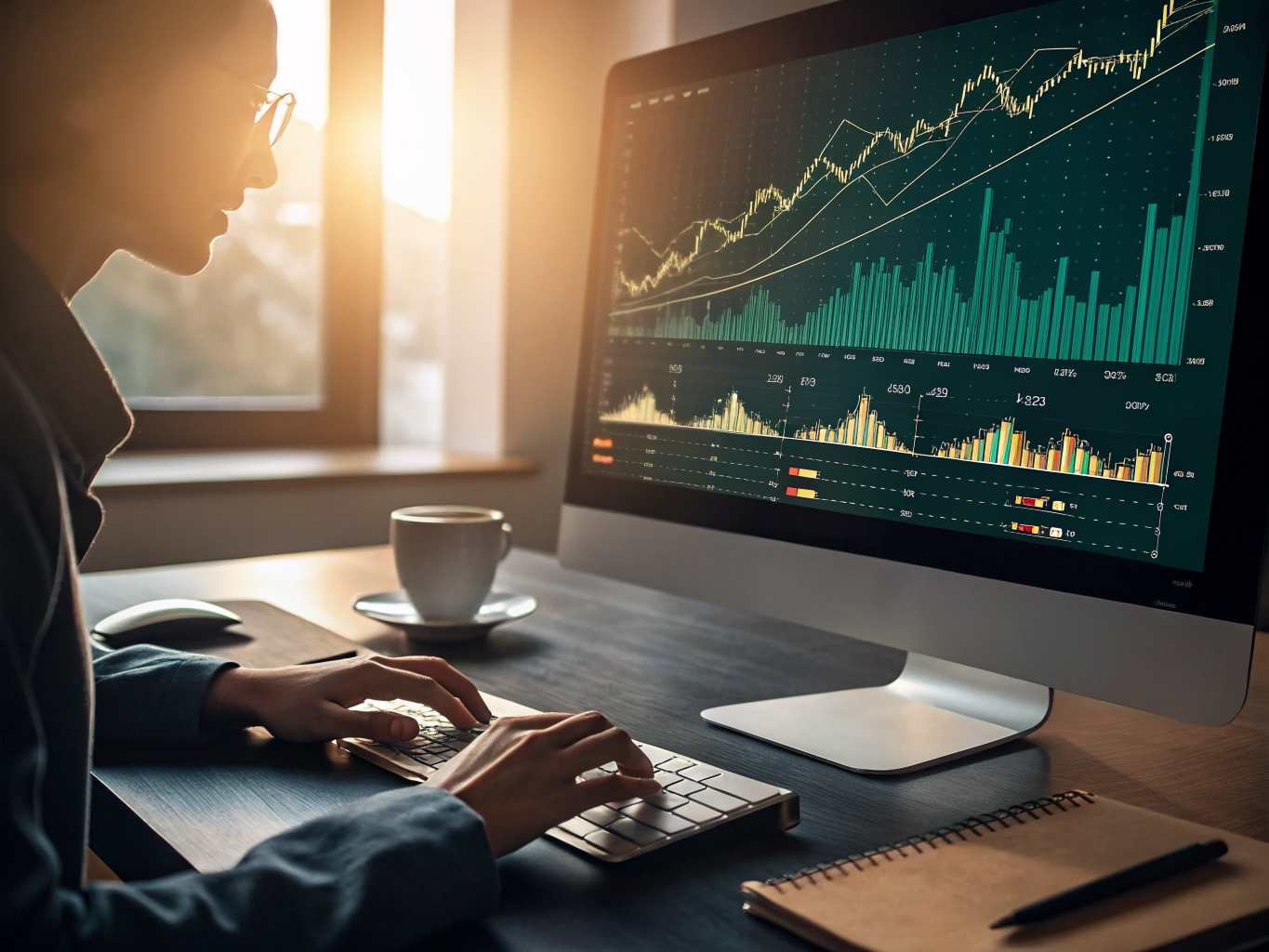 Analytics dashboard showing conversion optimization metrics and growth trends