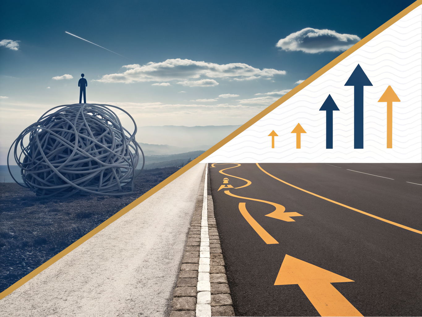 User journey visualization showing clear path to conversion versus confusing alternatives