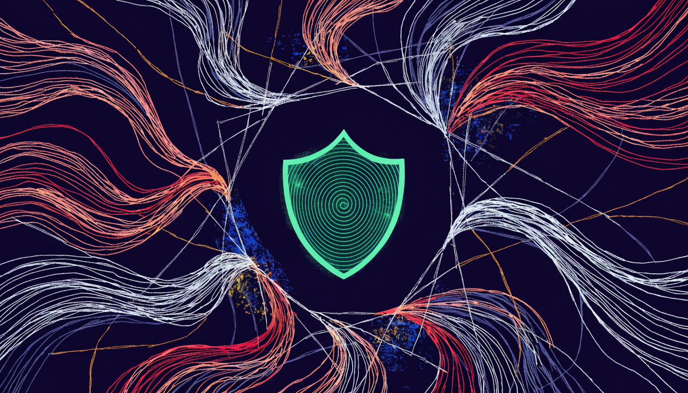 Privacy protection and GDPR compliance visualization with shield and data protection concept