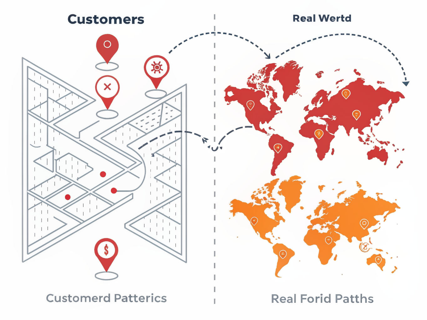 Comparison of static journey map versus dynamic analytics visualization