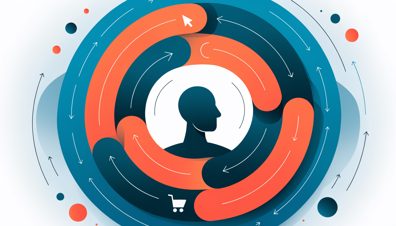 Event definitions illustrated as user interactions flowing outward from a central user