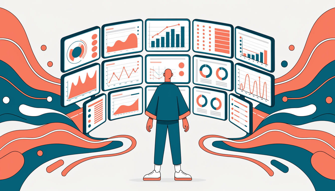 Business intelligence platform dashboard showing data visualization and analytics